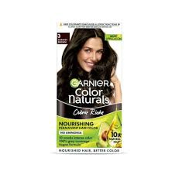 Garnier Color Naturals Creme Riche 3 Darkest Brown - 1 Pack