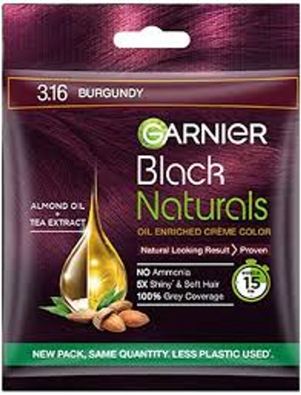 Garnier Black Naturals 3.16 Burgundy (20ml + 20 gm) - 1 Pack