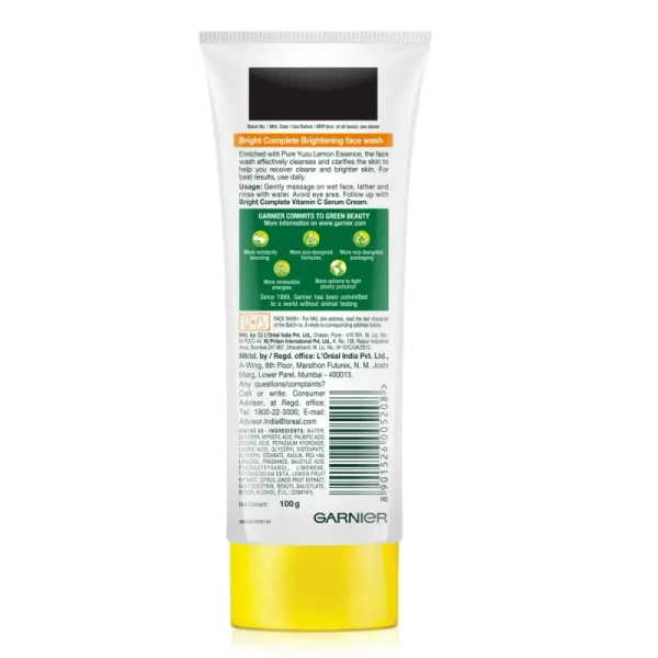 Garnier Bright Complete Face Wash 100 gm - 100 gm
