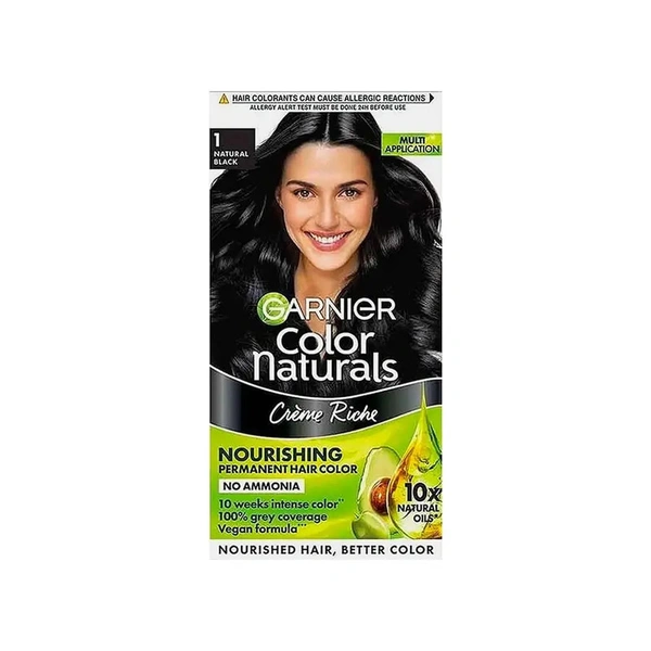 Garnier Color Naturals Cr鑴欑瘬me Hair Colour-Black - 70 ml+60 gm