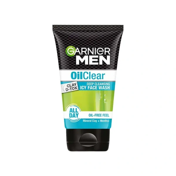 Garnier Men Clay D-Tox Deep Cleansing Icy Face Wash 100 gm - 100 gm