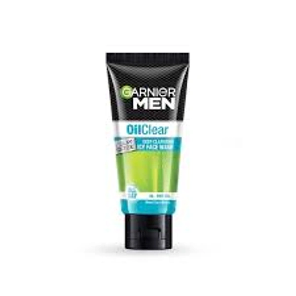 Garnier Men Oil Clear Clay D-Tox Deep Cleansing Icy Face Wash 50 gm - 50 gm