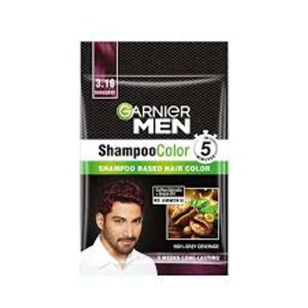 Garnier Men Shampoo Color 3.16 Burgundy - 20 ml