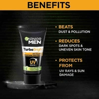Garnier Men Turbo Bright Anti-Pollution Brightening Moisturizing Creame - 40 gm