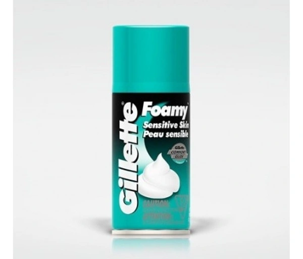 GILLETTE FAT FOAMY SHAVING FOAM SENSITIVE CAN - 418 G