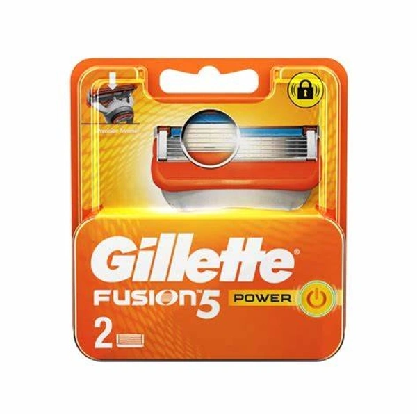 GILLETTE FUSION 5 POWER SHAVING RAZOR BLADES (CARTRIDGE) - 2 PIECE