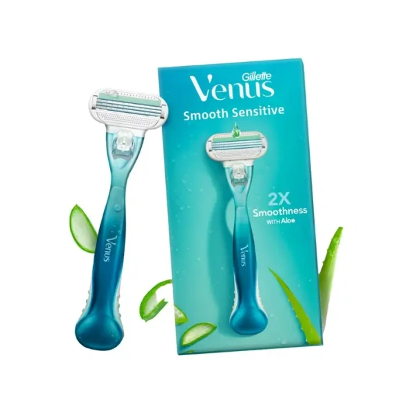 Gillette Venus Smooth Hair Removal System Women's Razor with Aloe Vera - 1 Unit