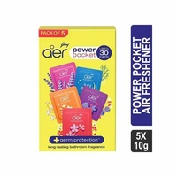 Godrej Aer Power Pocket Air Freshener Pack of 5 - (5*10 gm) - 50 gm - 50 gm