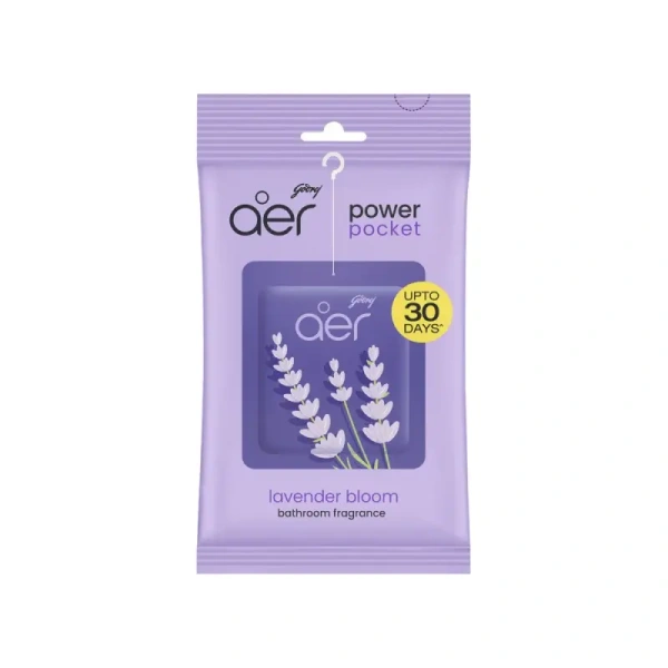 Godrej Aer Power Pocket Bathroom Fragrance (Lavender Bloom) 10gm - 10gm