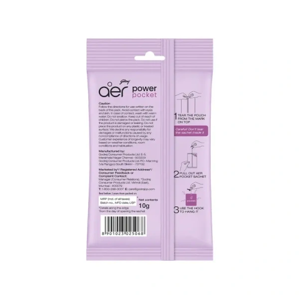 Godrej Aer Power Pocket Berry Rush Air Freshener 10gm - 10gm
