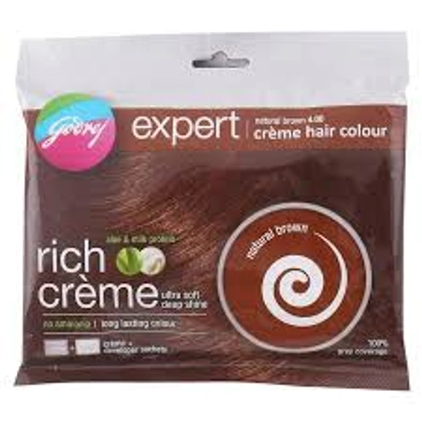 Godrej Expert Hair Colour for Women & Men (Natural Brown) - 20 g + 20 ml