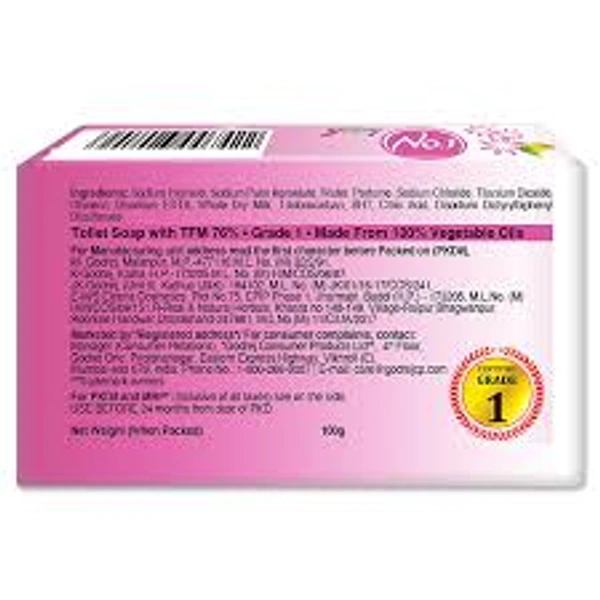 Godrej No.1 Jasmine Milk Cream Soap-100 gm - 100 gm