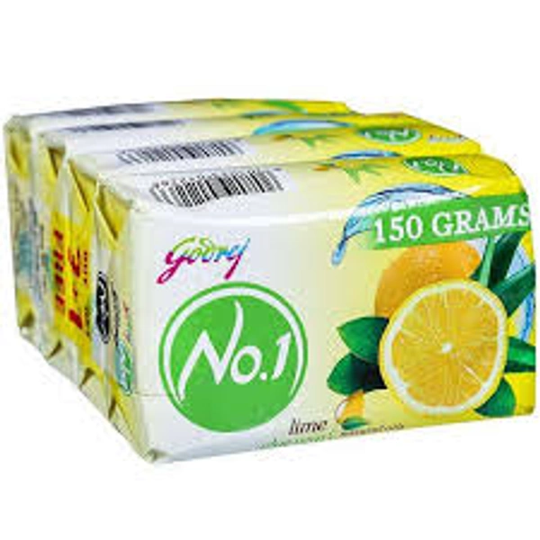 Godrej No.1 Lime & Aloe Vera Soap (4 x 150 g) - Buy 3 Get 1 Free - 4 x 150 gm