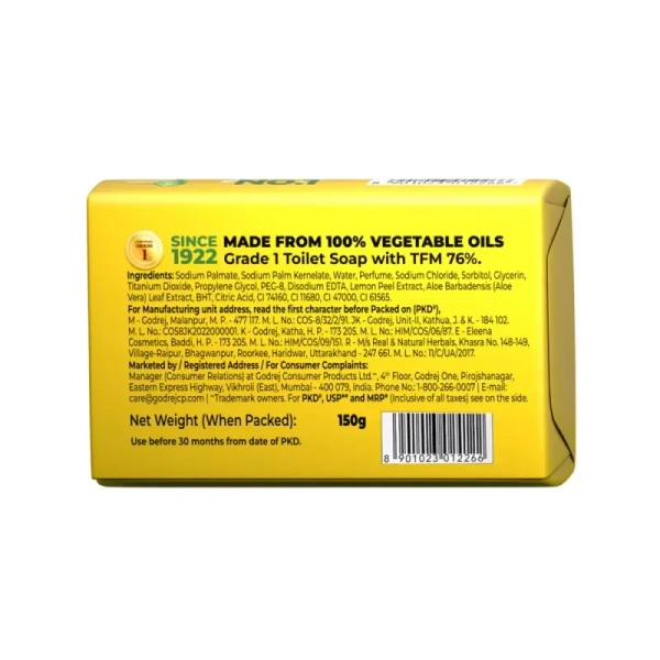 Godrej No.1 Lime & Aloe Vera Soap (4*150 gm) - Buy 3 Get 1 Free - 600 gm