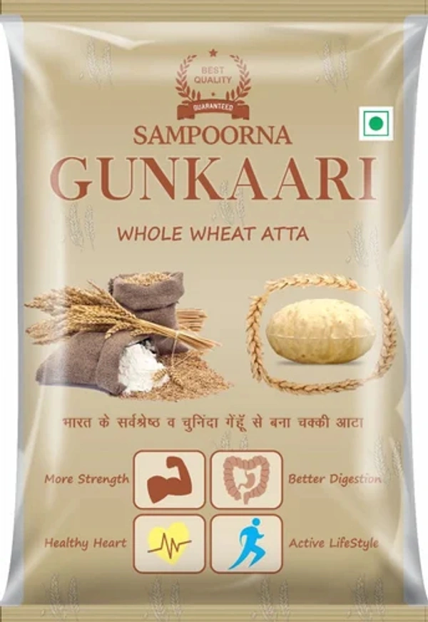 Gunkaari Sampoorna Whole Wheat Atta - 2 kg - 2 kg
