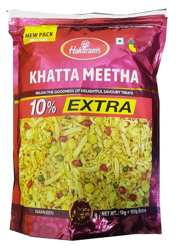 Haldiram's Khatta Meetha Mixture Namkeen (1 kg + 100 gm) - 1.1 kg