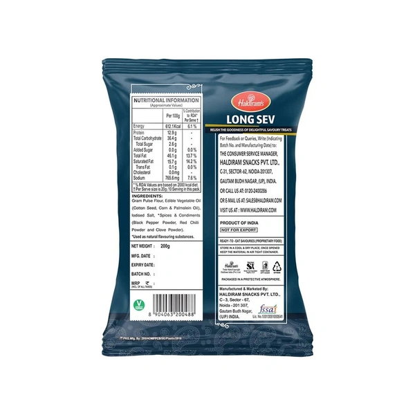 Haldiram'S Long Sev - 200 gm - 200 gm