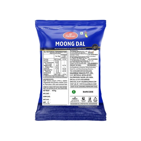 Haldiram'S Moong Dal Namkeen - 400 gm - 400 gm