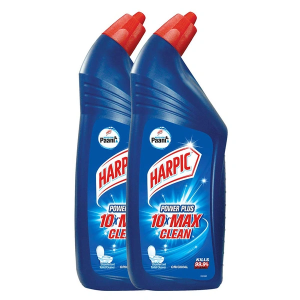 Harpic Disinfectant Liquid Toilet Cleaner (Refreshing Marine) Pack of 2 - (2*1 ltr) - 2 ltr - 2 ltr