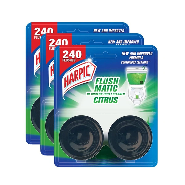 Harpic Flushmatic In-Cistern Toilet Cleaner Block (Citrus) - 50 ml - 50 ml