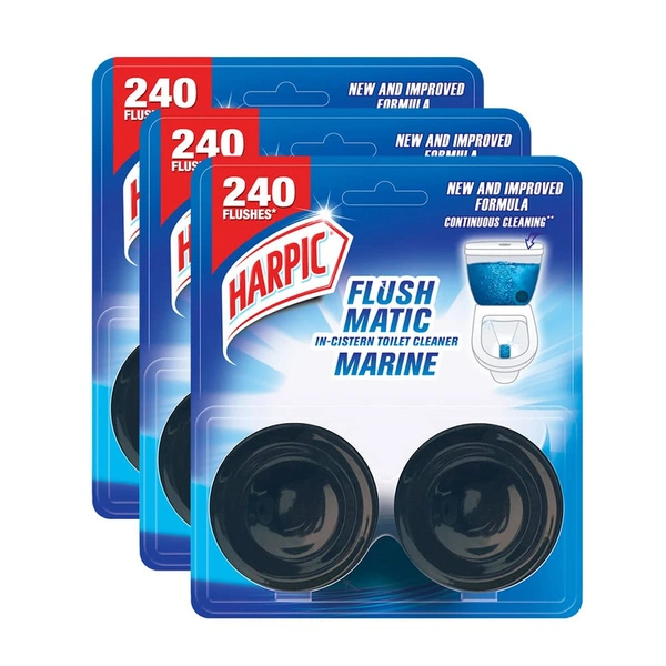 Harpic Flushmatic In-Cistern Toilet Cleaner Block (Marine) - 100 gm - 100 gm