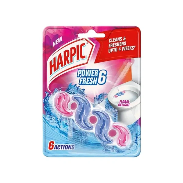 Harpic Fresh Power 6 Toilet Cleaner Block (Floral Delight) - 35 gm - 35 gm