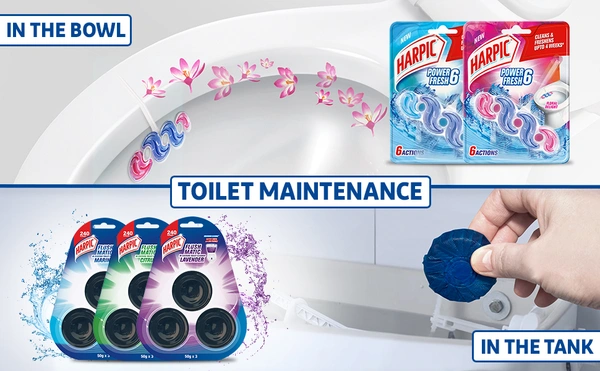 Harpic In-Cistern Toilet Cleaner Block (Lavender) - 150 gm - 150 gm