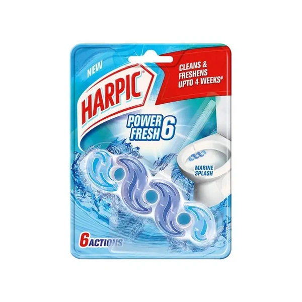 Harpic Power Fresh 6 Toilet Cleaner Block (Marine Splash) - 35 gm - 35 gm