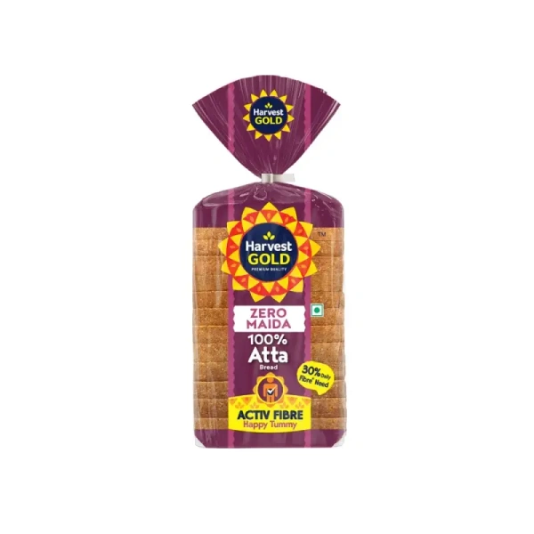 Harvest Gold 100% Atta Whole Wheat Bread - 450 gm