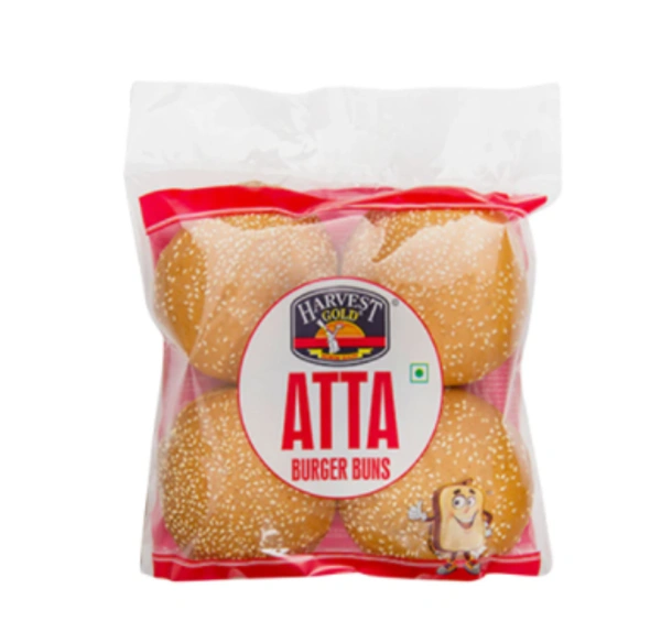 Harvest Gold Atta Burger Bun (4 Pieces) - 200 gm