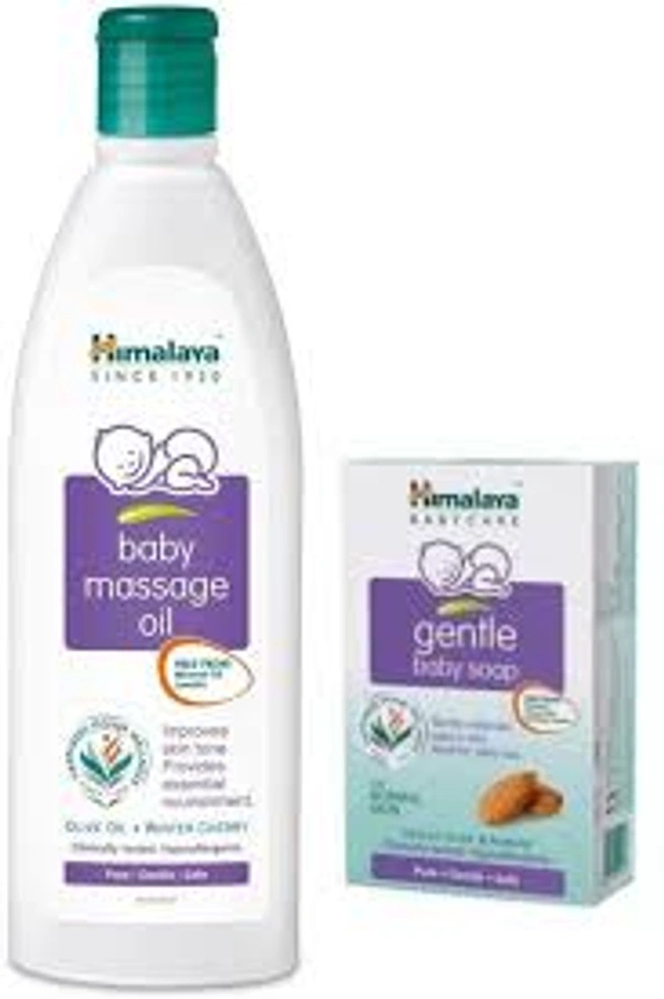 Himalaya Baby Massage Oil-200 ml (Free Himalaya Gentle Baby Soap-75 gm) - 75 gm