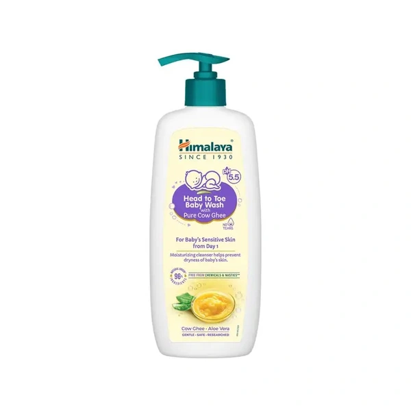 Himalaya Head Toe Baby Wash with Pure Cow Ghee - 400 ml