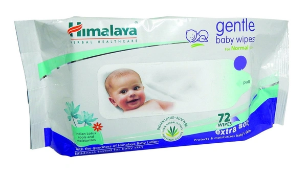 HIMALAYA HERBALS GENTLE BABY WIPES - 72 PIECE