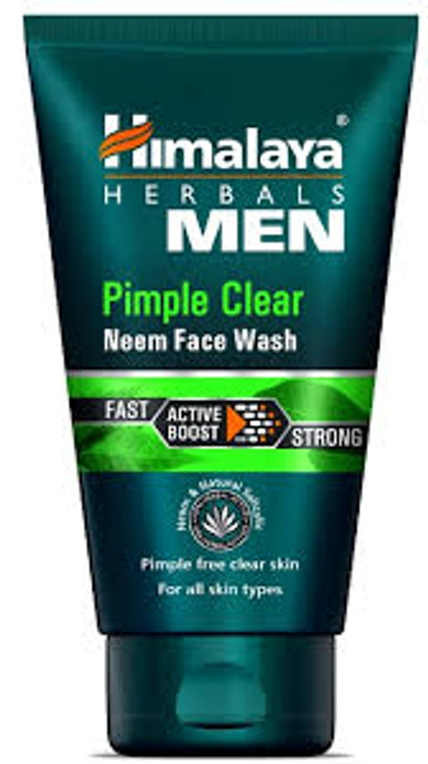 Himalaya Men Pimple Clear Neem Face Wash Fast Active Boost Strong - 50 ml - 50 ml