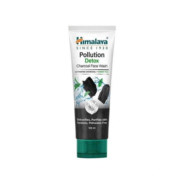 Himalaya Pollution DeTox Charcoal Face Wash (100 ml) - 100 ml