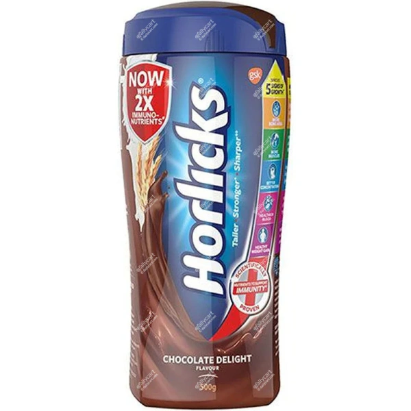 Horlicks Chocolate Delight Flavour Jar - 500 gm - 500 gm