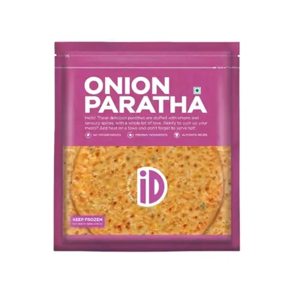 ID Fresh Onion Paratha Pack of 4 - (4*100 gm) - 400 gm - 400 gm