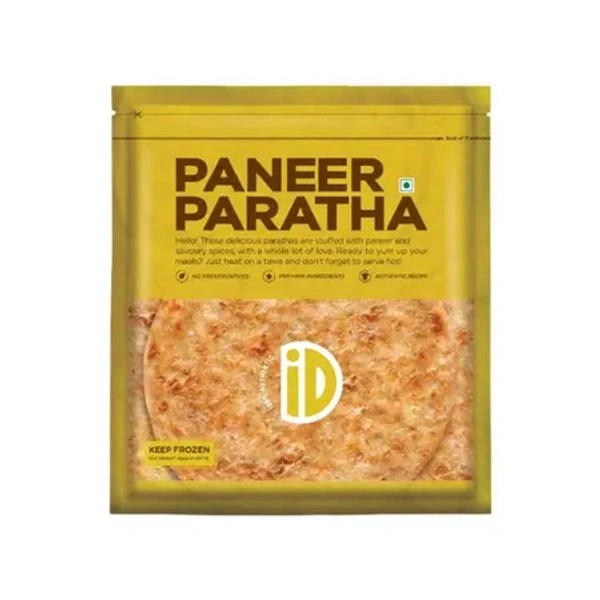 ID Fresh Paneer Paratha Pack of 4 - (4*100 gm) - 4 Pieces - 4 Pieces