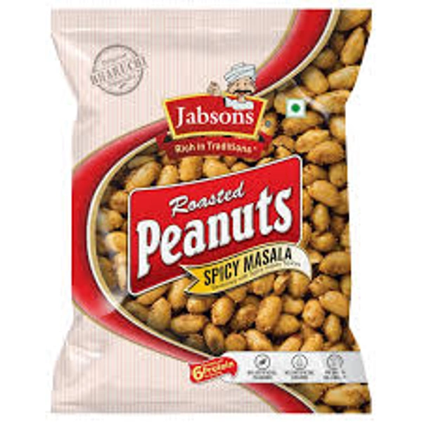 Jabsons Roasted Peanuts Spicy Masala - 140 gm - 140 gm