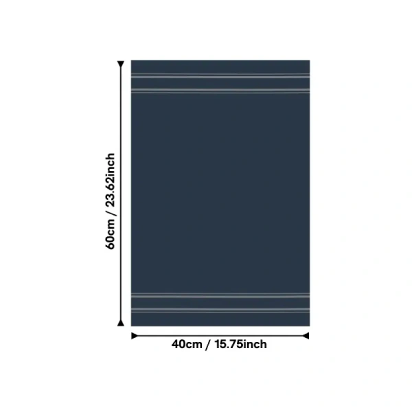 Jockey Cotton Terry Hand Towel (15.75" x 23.62", 500 GSM, Navy) - 2 pieces, 1 pack (2 pieces)