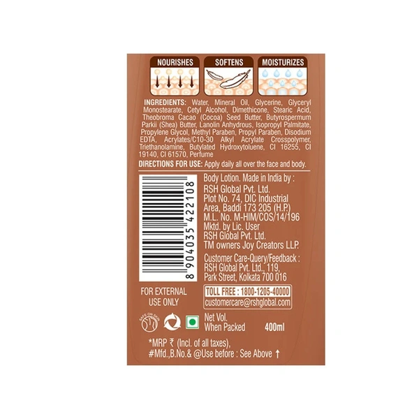 Joy Cocoa Rich Intense Nourishing Body Lotion - 400 ml