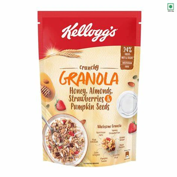 Kellogg'S Crunchy Muesli Granola Cereal (Almonds, Strawberries & Pumpkin Seeds) - 450 gm - 450 gm