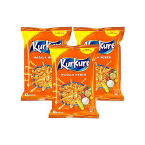 Kurkure Masala Munch Crisps Pack Of 3 - (3*75 Gm) - 225 gm - 225 gm
