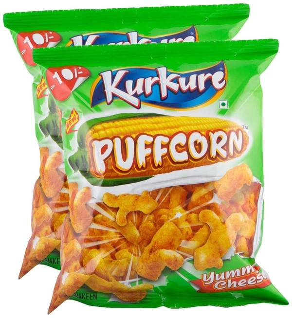 Kurkure Playz Puffcorn Yummy Cheese Puffs Pack Of 2 - (2*80 gm) - 160 gm - 160 gm
