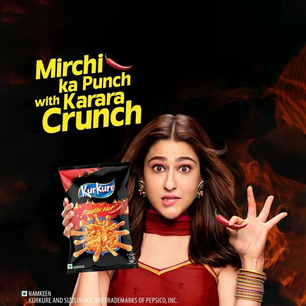 Kurkure Sizzlin Hot Crisps - 68 gm - 68 gm