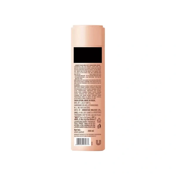 Lakeme Peach Milk Moisturizing Lotion - 200 ml