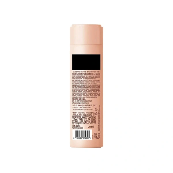 Lakeme Peach Milk SPF 24 PA++ Moisturizing Lotion - 120 ml