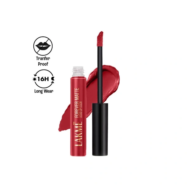 Lakme Forever Matte Liquid Lip Coulour (Red Velvet) - 5.6 ml