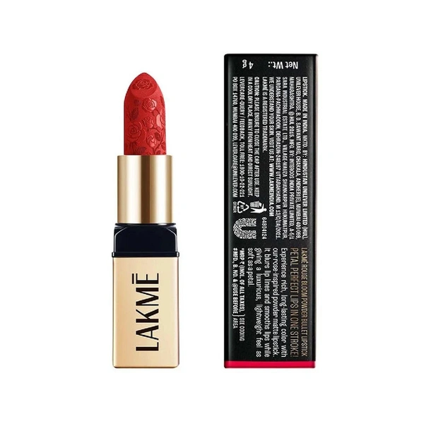 Lakme Rouge Bloom Powder Bullet Lipistick (Brick Bloom 210) - 4 gm