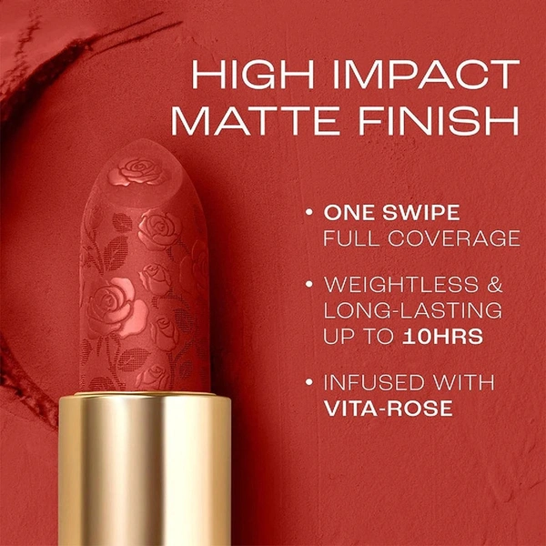 Lakme Rouge Bloom Powder Bullet Lipistick (Brick Bloom 210) - 4 gm